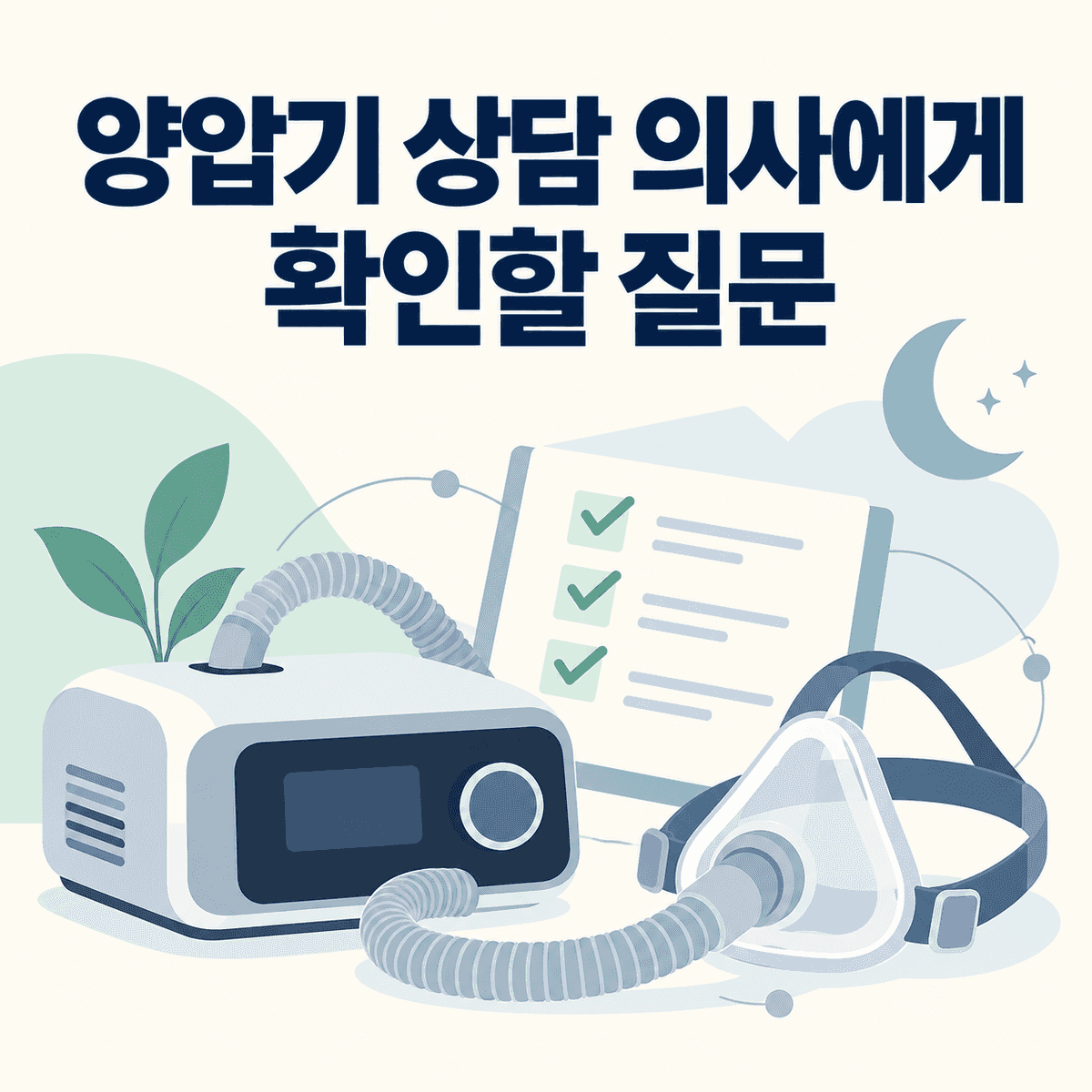 이비인후과 양압기 상담 의사에게 확인할 질문 핵심 정보 이미지